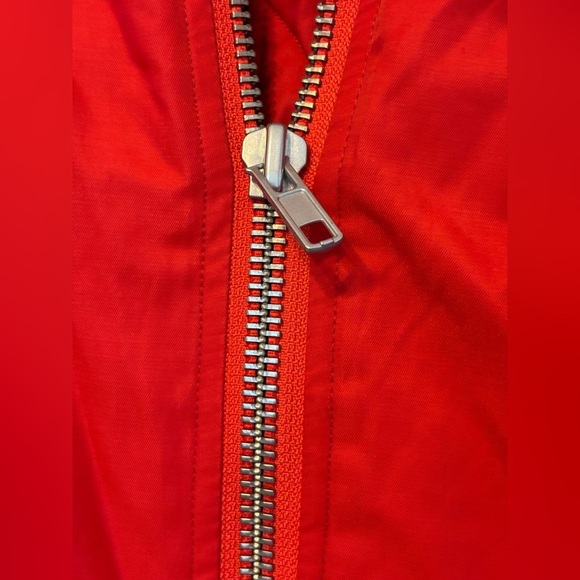 Free People We The Free Becca Bomber Jacket Oversize Puffer Red Size Large - Picture 5 of 7